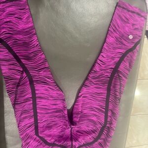 Lululemon Pink and Black Patterned Leggings